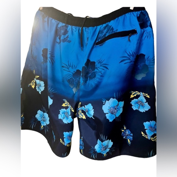 Burnside Tropical Blue Swim Trunks Sz XL - Picture 3 of 8